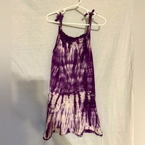The Children’s Place girls size 6/7 purple tie dye sleeveless dress